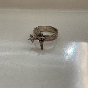 COPY - 925 Sterling Silver airplane ring.